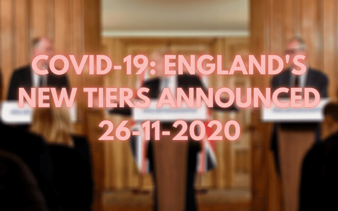 COVID-19: England’s New Tiers Announced