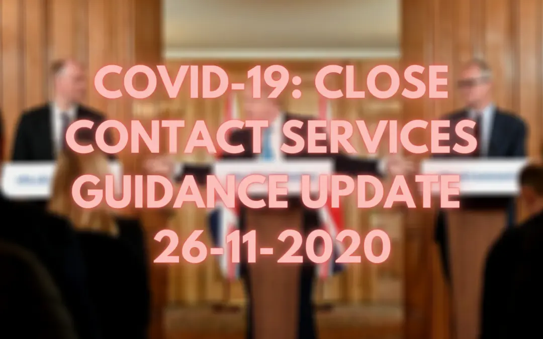 COVID-19: Close Contact Services Guidance Update