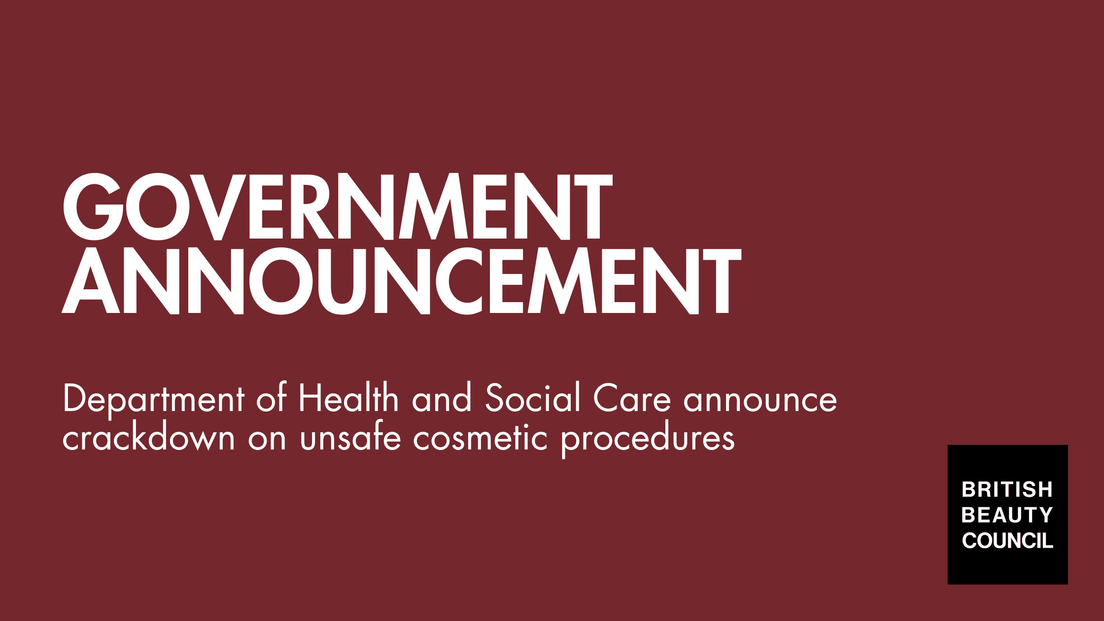 Government crackdown on aesthetics